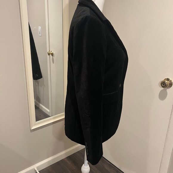 NWT Ann Taylor Black Velvet Single Button Jacket, SIze 4 - Picture 8 of 16